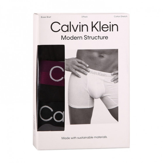 3PACK muške bokserice Calvin Klein crno (NB2971A-1S0)