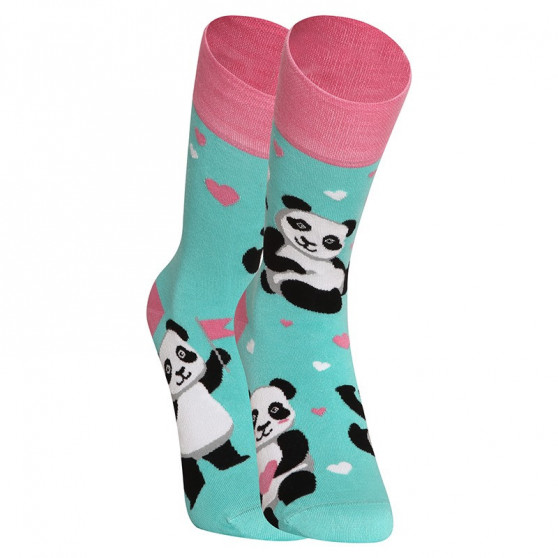 Sretne bambusove čarape Dedoles Panda i srca (D-U-SC-RS-C-B-1547)