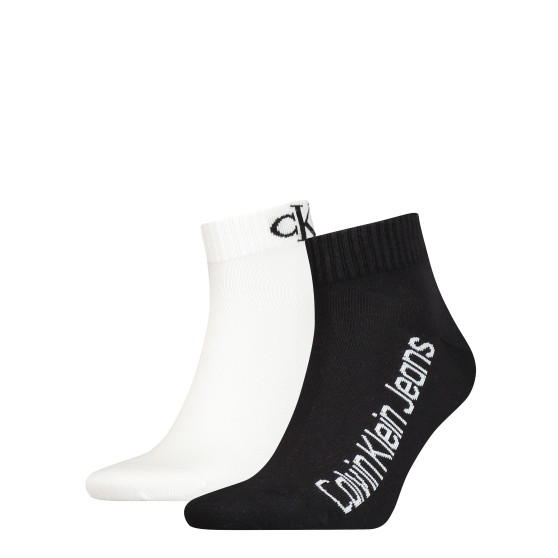 2PACK muške čarape Calvin Klein raznobojne gležnjače (701219841 001)