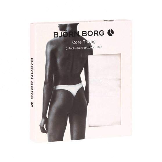 2PACK ženske tange Bjorn Borg bijela (10000162-MP002)
