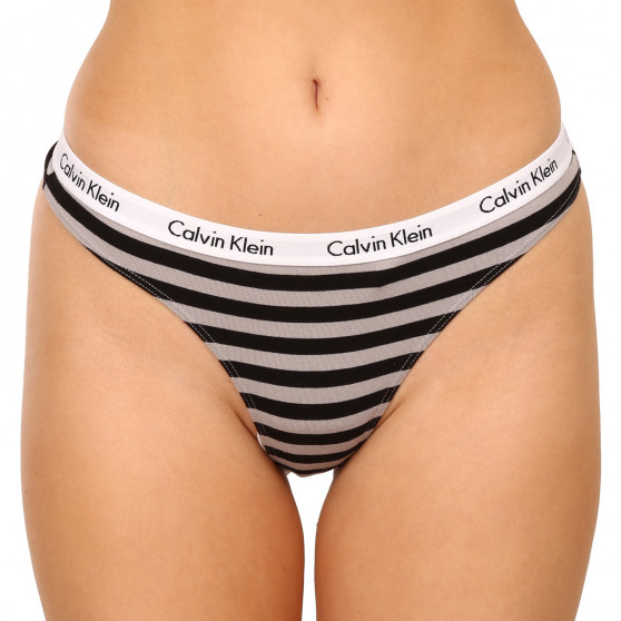 3PACK ženske tange Calvin Klein višebojan (QD3587E-658)