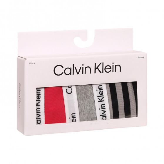 3PACK ženske tange Calvin Klein prevelik raznobojan (QD3800E-658)