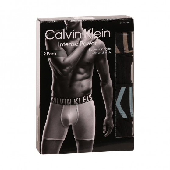 2PACK muške bokserice Calvin Klein crno (NB2603A-6HF)