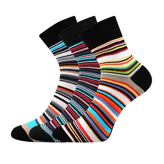 3PACK čarape BOMA visoka raznobojna (Jana 53)