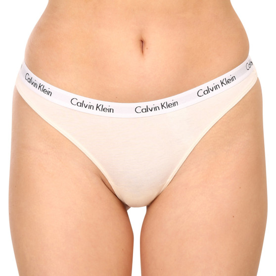 3PACK ženske tange Calvin Klein višebojan (QD3587E-CFU)