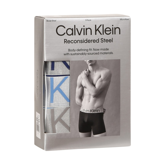 3PACK muške bokserice Calvin Klein višebojan (NB3075A-C7T)