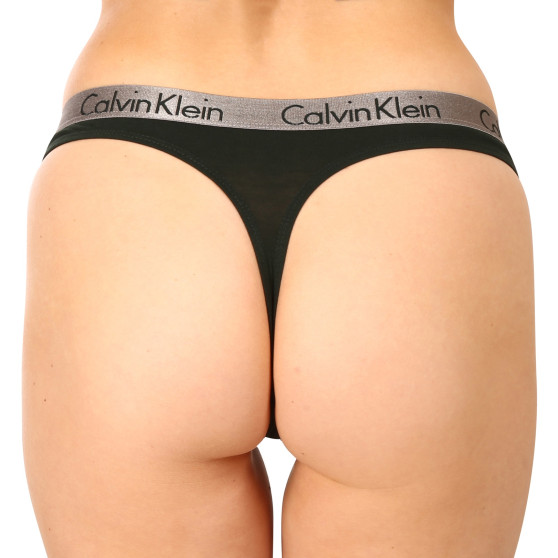 3PACK ženske tange Calvin Klein višebojan (QD3560E-BOZ)