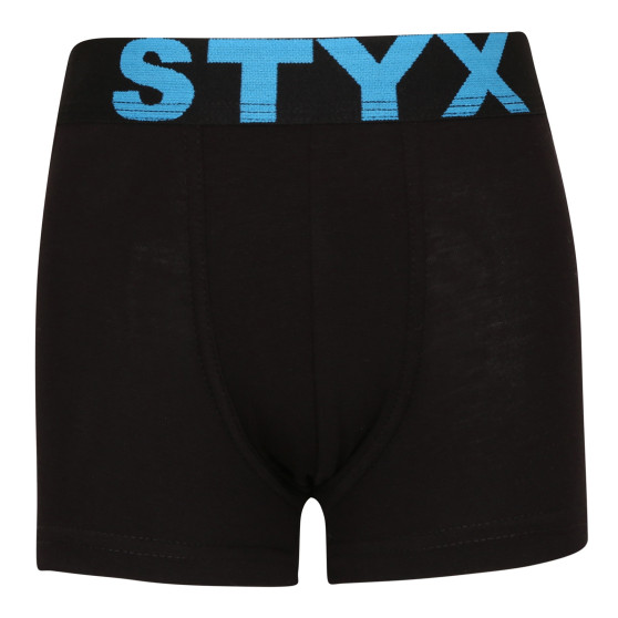 3PACK dječje bokserice Styx sportska guma crna (3GJ96012)