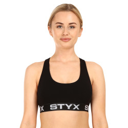 Ženski grudnjak Styx sportski crni (IP960)