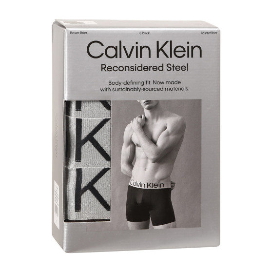 3PACK muške bokserice Calvin Klein crno (NB3075A-7V1)