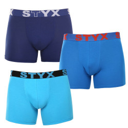 3PACK muške bokserice Styx duga raznobojna sportska guma (3U96897)