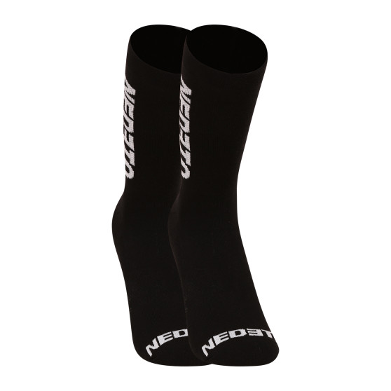 3PACK čarape Nedeto visoki crni (3NDTP001-brand)