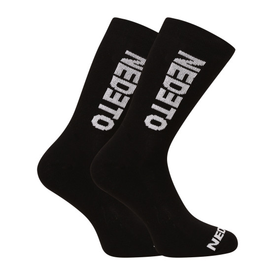 5PACK čarape Nedeto visoki crni (5NDTP001-brand)