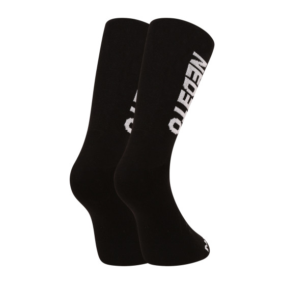5PACK čarape Nedeto visoki crni (5NDTP001-brand)