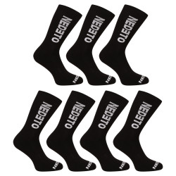 7PACK čarape Nedeto visoki crni (7NDTP001-brand)