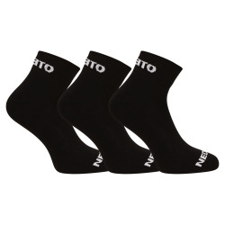 3PACK čarape Nedeto gležanj crn (3NDTPK001-brand)
