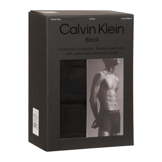 3PACK muške bokserice Calvin Klein crno (NB3652A-UB1)