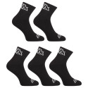 5PACK čarape Styx gležanj crn (5HK960)