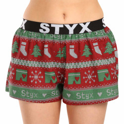 Ženske bokserice Styx umjetnost sportski gumeni božićni pleteni (T1658)