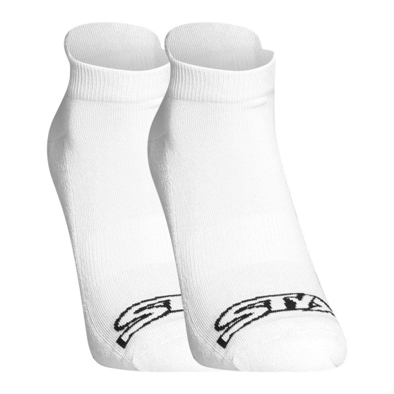 Čarape Styx niska bijela s crnim logom (HN1061)