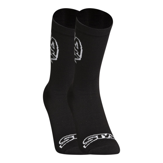 Čarape Styx visoka crna s bijelim logom (HV960)