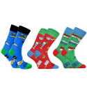 3PACK sretne čarape Styx visoka raznobojna (H12505155)