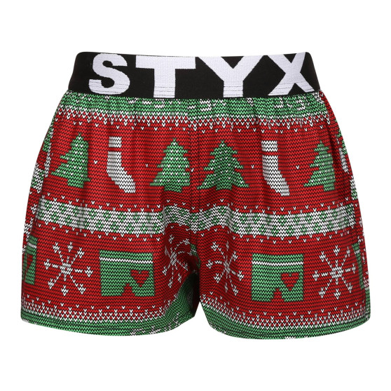 Dječje bokserice Styx umjetnost sportski gumeni božićni pleteni (BJ1658)