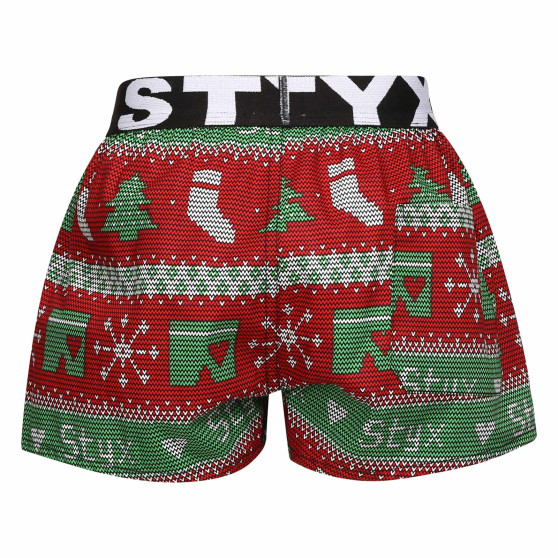 Dječje bokserice Styx umjetnost sportski gumeni božićni pleteni (BJ1658)