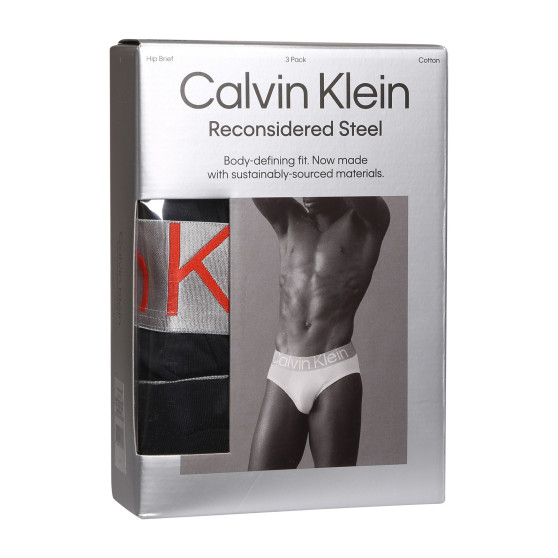 3PACK muške slip gaće Calvin Klein crno (NB3129A-GTB)