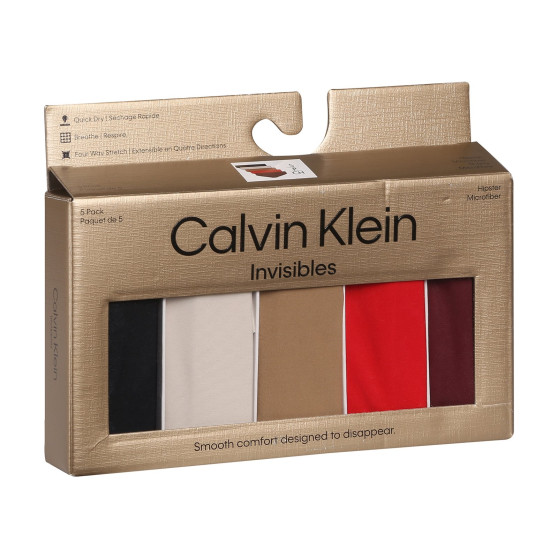 5PACK žensko donje rublje Calvin Klein bešavne raznobojne (QD5148E-HW1)