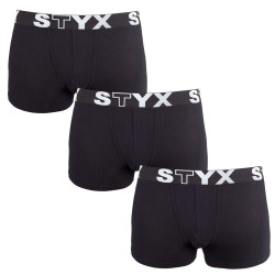 3PACK dječje bokserice Styx sportska guma crna (3GJ960)
