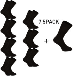 7,5PACK čarape Nedeto visoki bambus crn (75NP001)