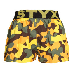 Dječje bokserice Styx art sport guma camo žuta (BJ1559)