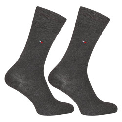 2PACK muške čarape Tommy Hilfiger visoka siva (371111 030)