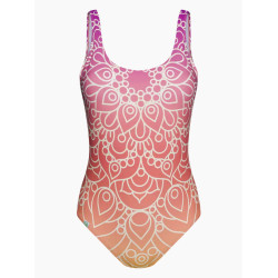 Veseli ženski jednodijelni kupaći kostim Dedoles Solarna mandala (D-F-BW-SW-OPS-C-1585)