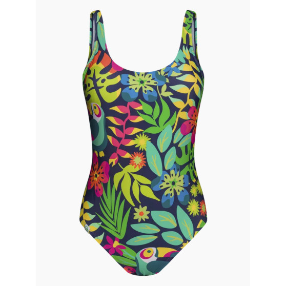 Veseli ženski jednodijelni kupaći kostim Dedoles Tukan u džungli (D-F-BW-SW-OPS-C-1587)