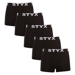 5PACK muške bokserice Styx sportska guma oversized crna (5R960)