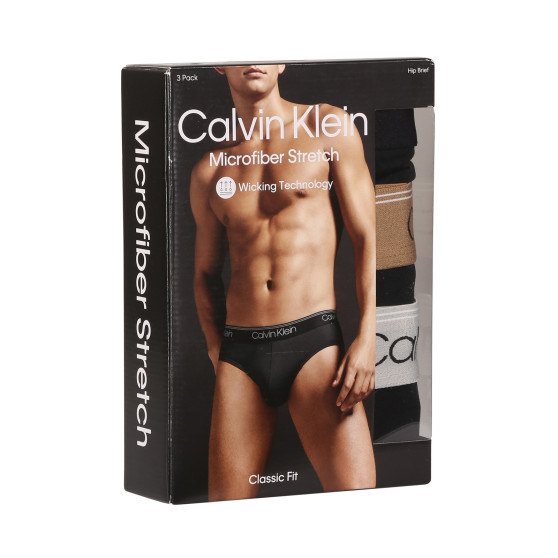3PACK muške slip gaće Calvin Klein crno (NB2568A-GF0)