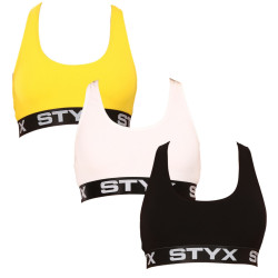 3PACK ženski grudnjak Styx sport raznobojan (3IP09018)