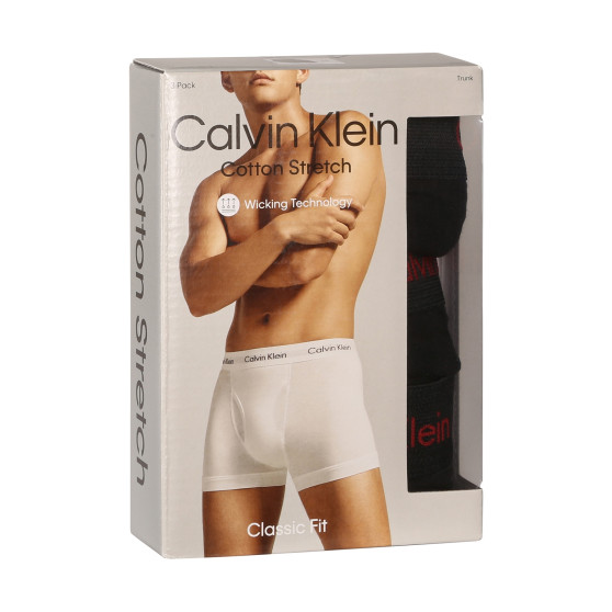 3PACK muške bokserice Calvin Klein crno (NB2615A-NC1)