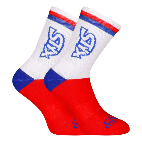 3PACK čarape Styx visoka crvena trobojnica (3HV10444)
