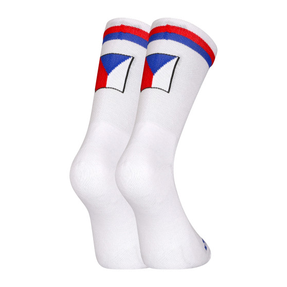 3PACK čarape Styx visoka bijela trobojnica (3HV10111)