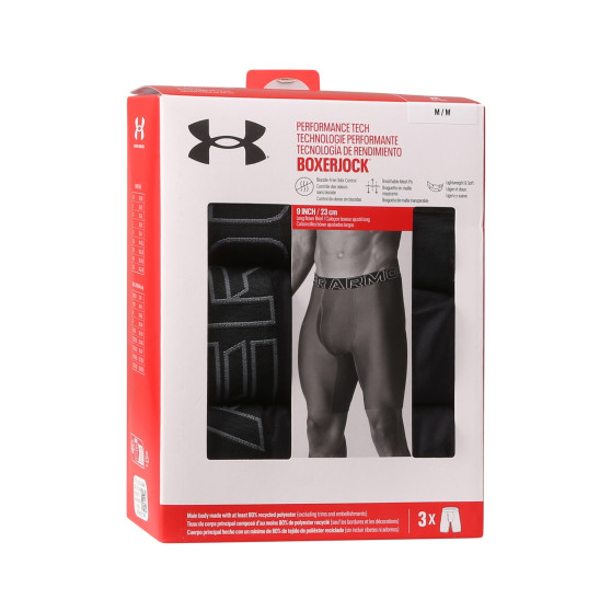 3PACK muške bokserice Under Armour crno (1383880 001)