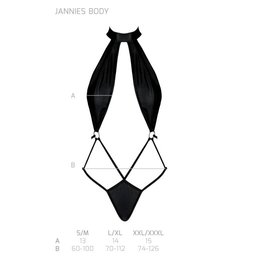 Ženski bodovi Passion crno (Jannies body)