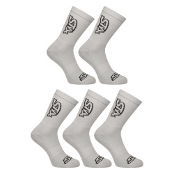 5PACK čarape Styx visoka siva (5HV1062)