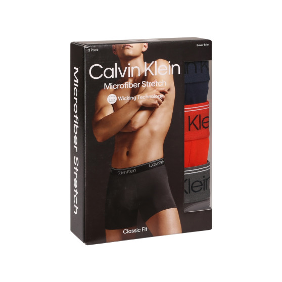 3PACK muške bokserice Calvin Klein višebojan (NB2570A-MGY)