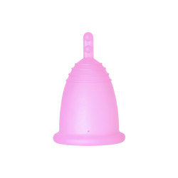 Menstrualna čašica Me Luna Mekani L s ružičastom drškom (MELU020)
