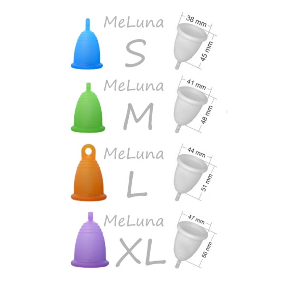 Menstrualna čašica Me Luna Meki XL s ružičastom kuglicom (MELU004)