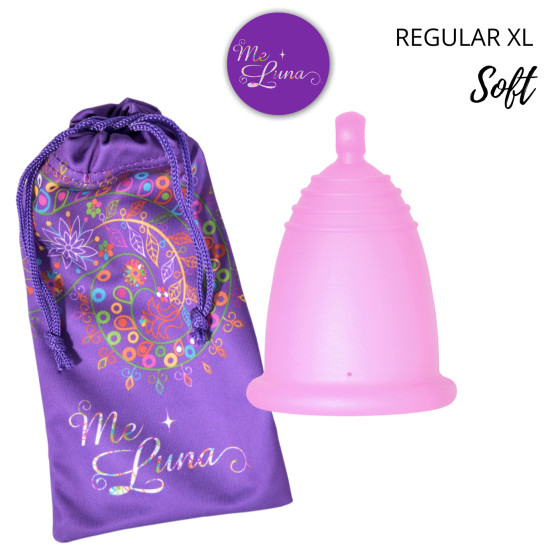 Menstrualna čašica Me Luna Meki XL s ružičastom kuglicom (MELU004)