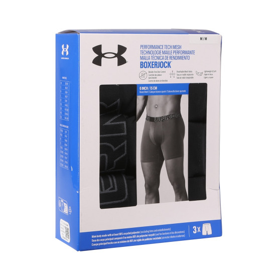 3PACK muške bokserice Under Armour crno (1383884 001)